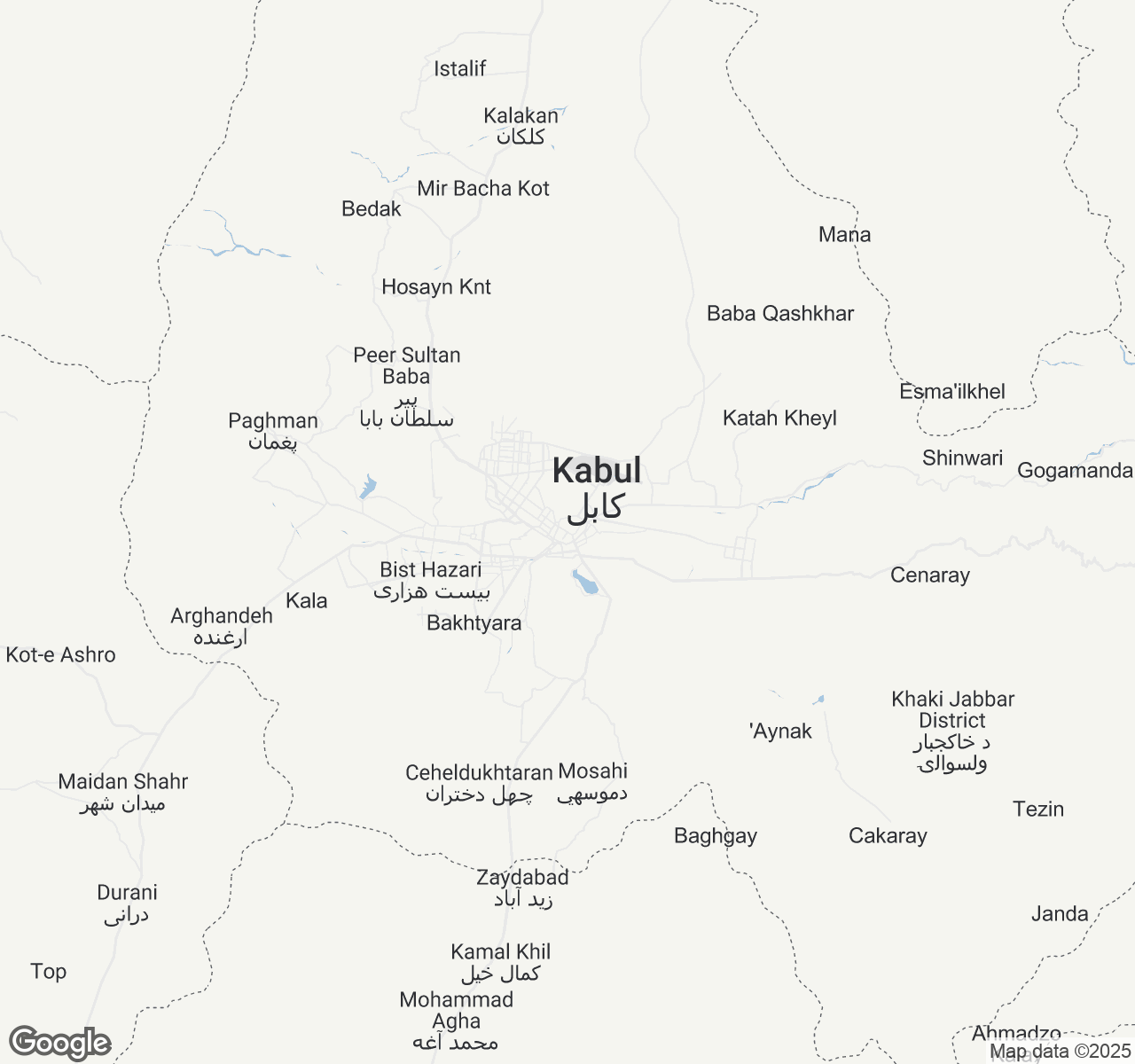Map of Kabul