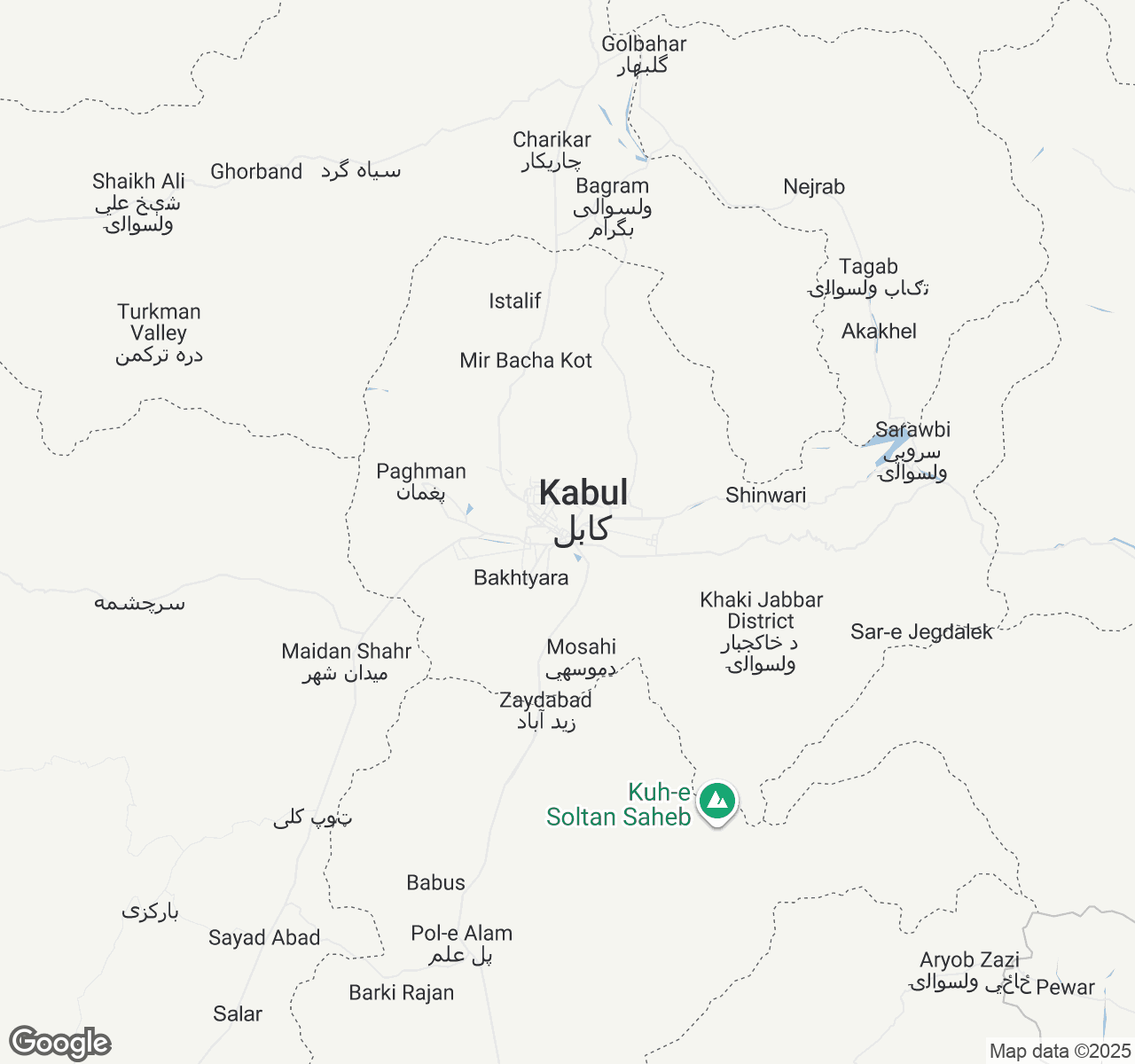 Map of Kabul